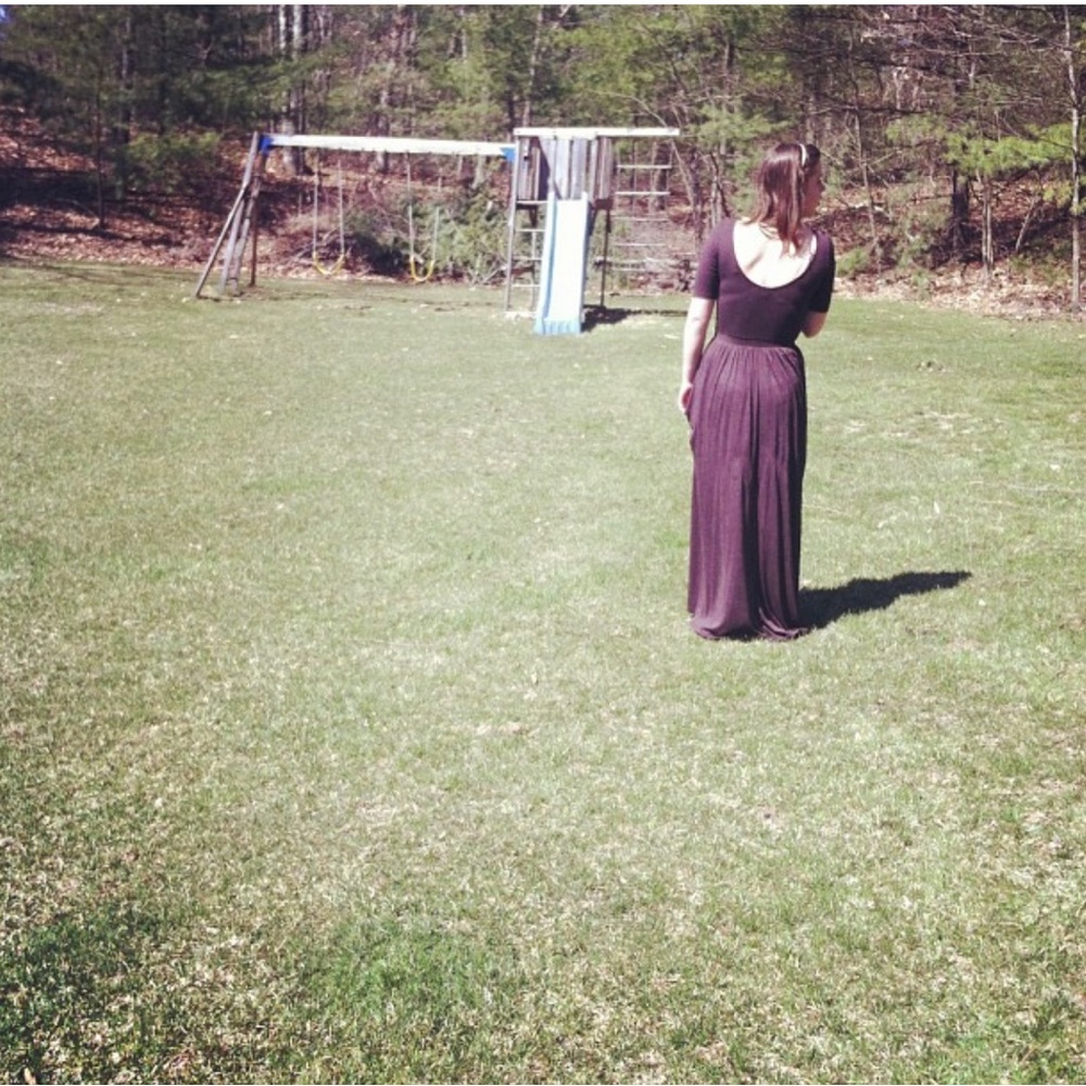 Anthropologie Brown Maxi Dress